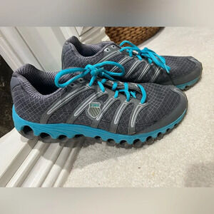 Women’s K-Swiss Tubes Running Shoes Size US 10 Gray/teal Athletic MINT Blue